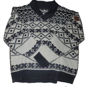 Projek Raw Men's Wool Blend Patterned Cottagecore Knit Sweater XL